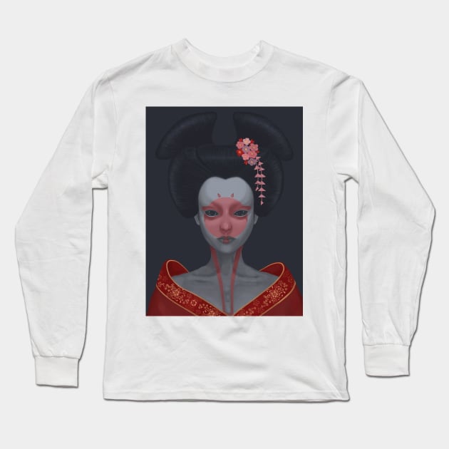 Geisha Long Sleeve T-Shirt by ezzznot